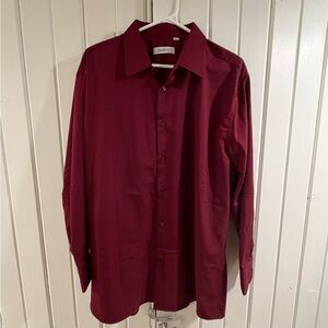Men's Classic Burgundy Dress Shirt